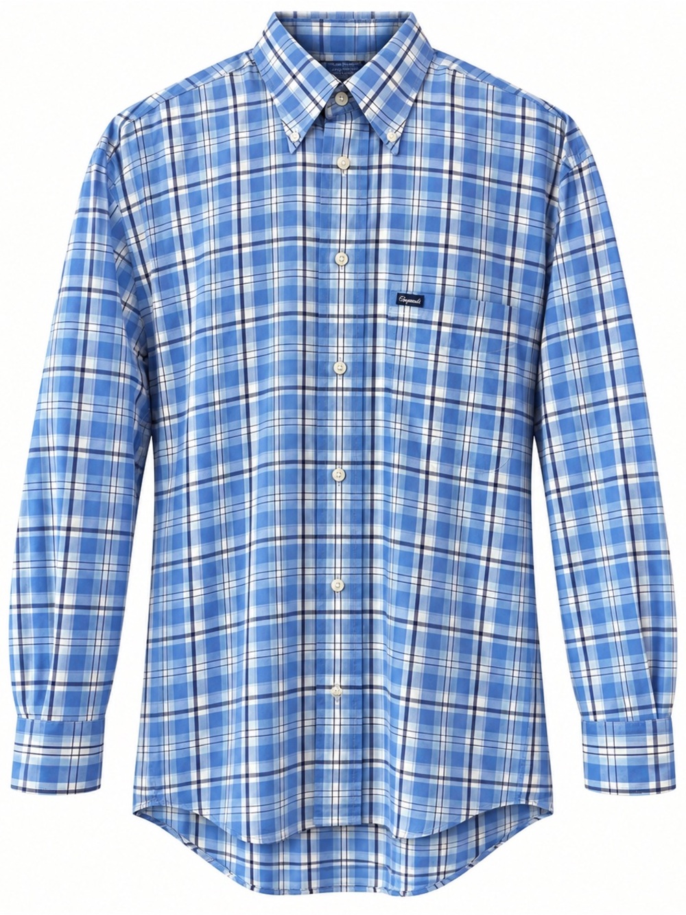 Vintage Façonnable French Riviera Plaid Button Down Shirt Preppy Ivy Style L